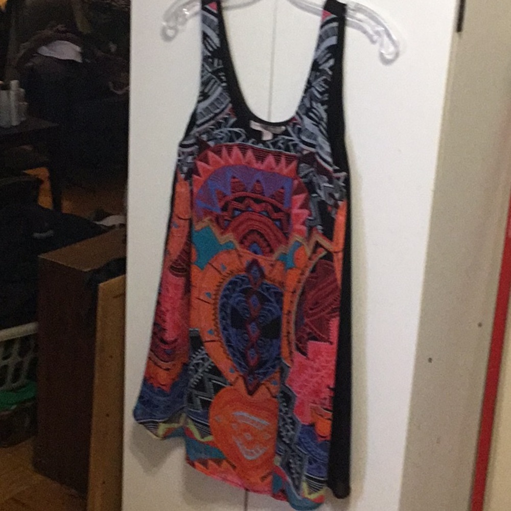 Colorful Geometric Print Dress